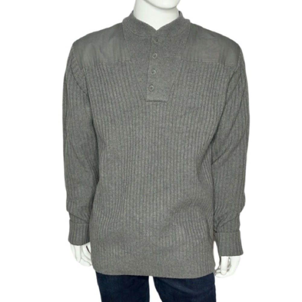 LL BEAN Merino Wool Sweater Gray XLT